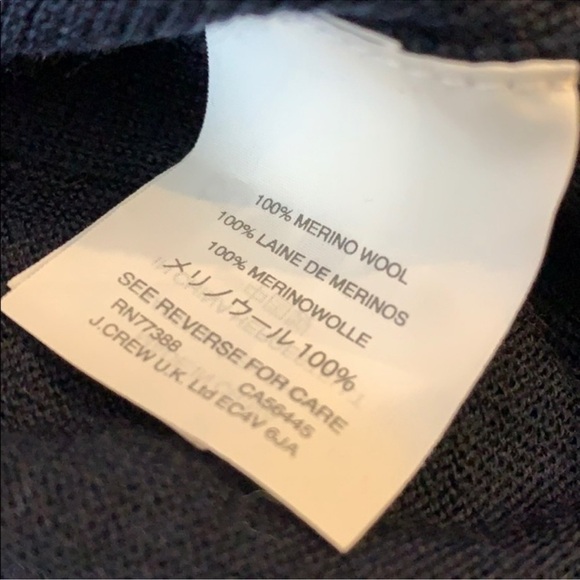 J.Crew 100% Merino Wool V-Neck Tie Bell Sleeve Pullover Sweater - Picture 7 of 8